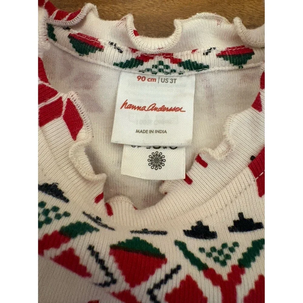 Hanna Andersson Holiday Dress, Reindeer Print, Size 3T